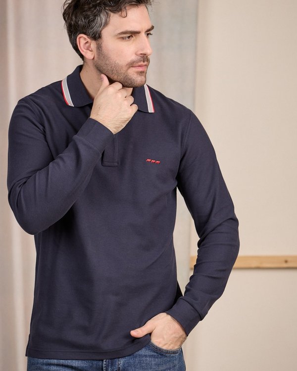 Polo détail col bleu Polo détail col bleu