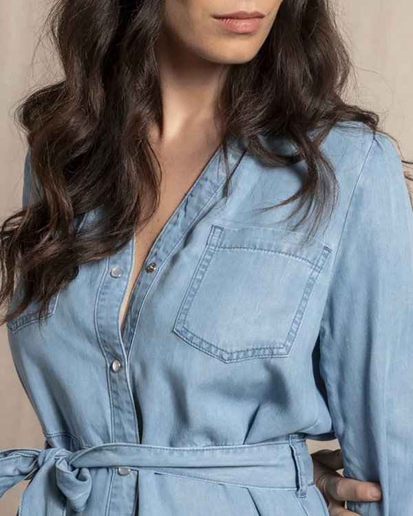 Robe chemise façon denim Robe chemise façon denim