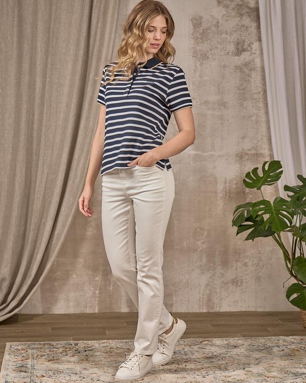 Polo marinière bleu