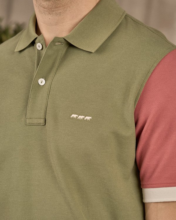 Polo color block vert Polo color block vert