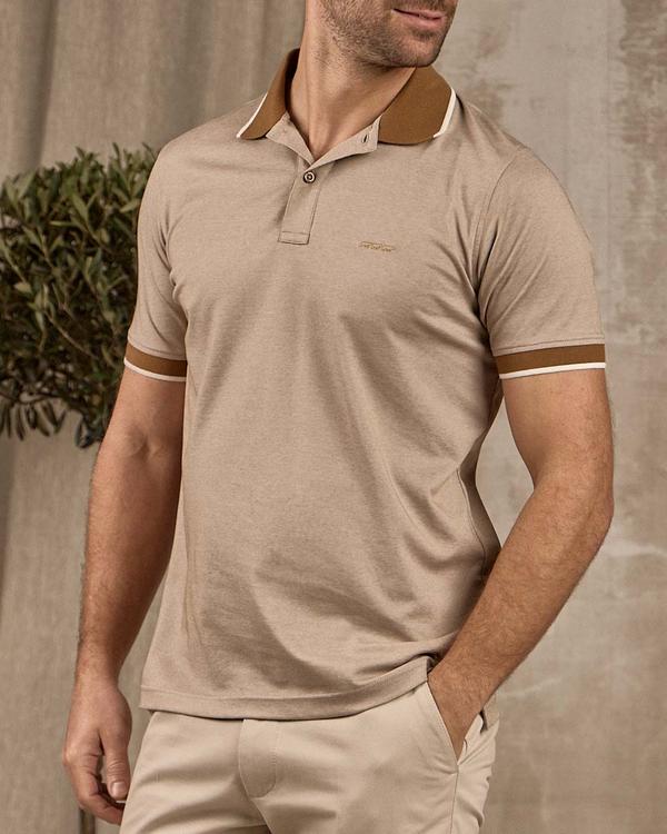 Polo chiné beige Polo chiné beige