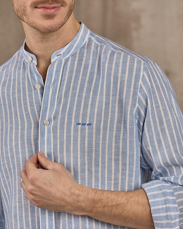 Chemise lin Dalian bleu Chemise lin Dalian bleu