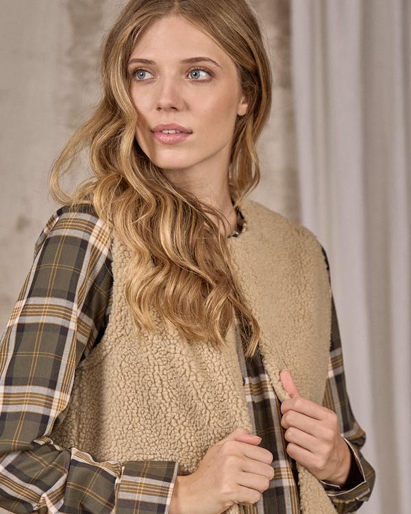 Gilet sans manches beige