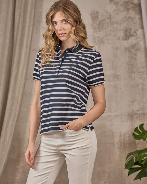 Polo marinière bleu