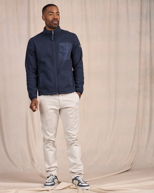 Blouson Polaire à poche bleu Blouson Polaire à poche bleu