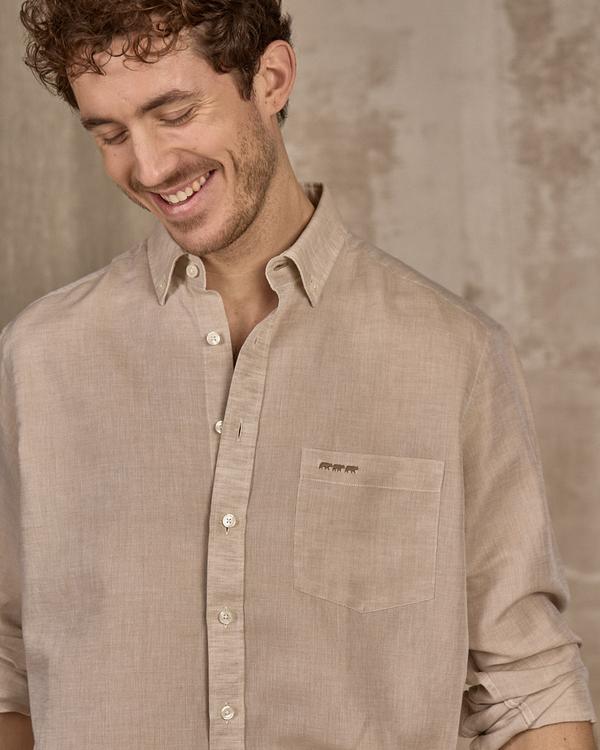 Chemise unie beige Chemise unie beige