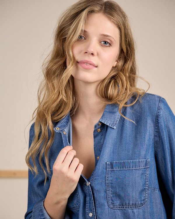 Chemise façon denim bleu Chemise façon denim bleu