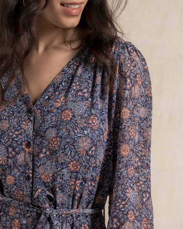 Robe longue fleurie