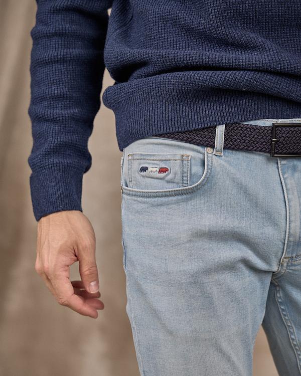 Jean coupe ajustée bleu