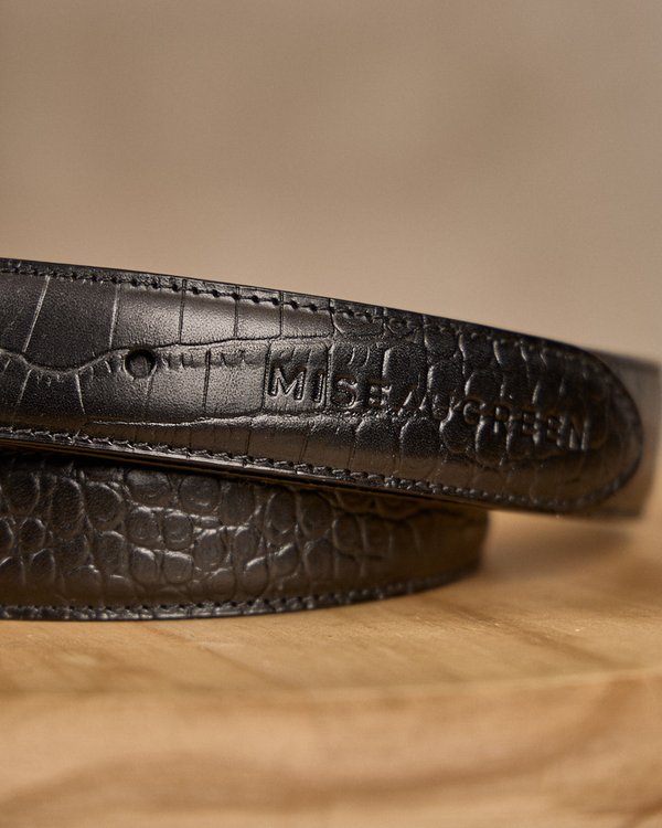 Ceinture en cuir noir