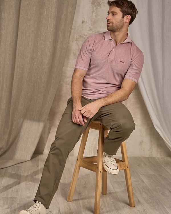 Polo chiné rose Polo chiné rose