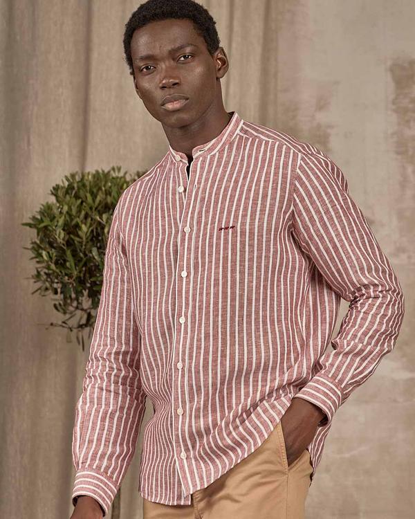 Chemise lin Dalian rouge Chemise lin Dalian rouge