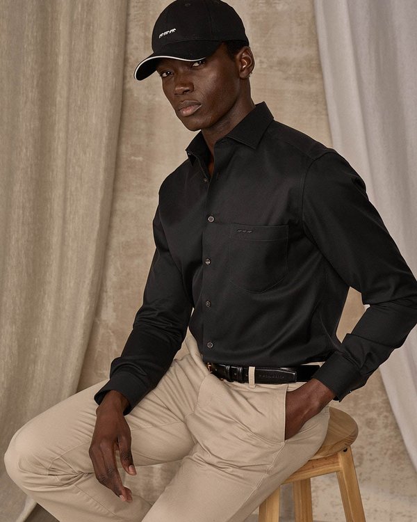 Chemise unie noir Chemise unie noir