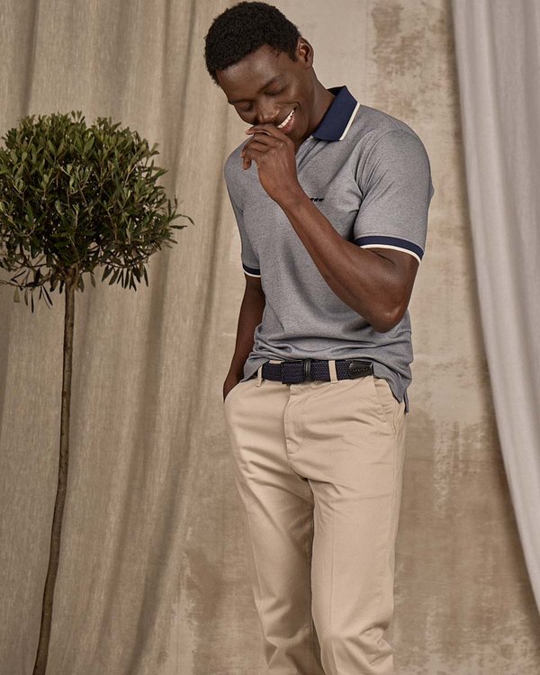 Polo chiné bleu Polo chiné bleu