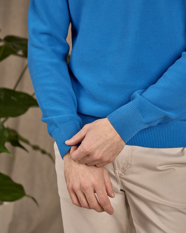 Pull nid d'abeille bleu Pull nid d'abeille bleu