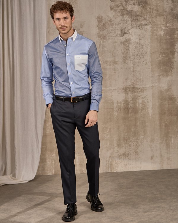 Chemise manches longues bleu Chemise manches longues bleu