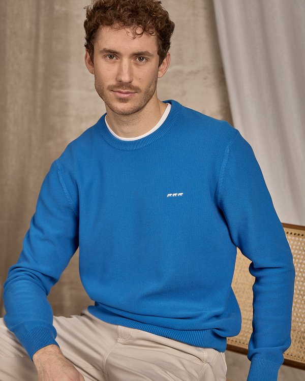 Pull nid d'abeille bleu Pull nid d'abeille bleu