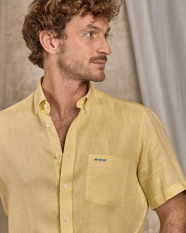 Chemise unie jaune Chemise unie jaune