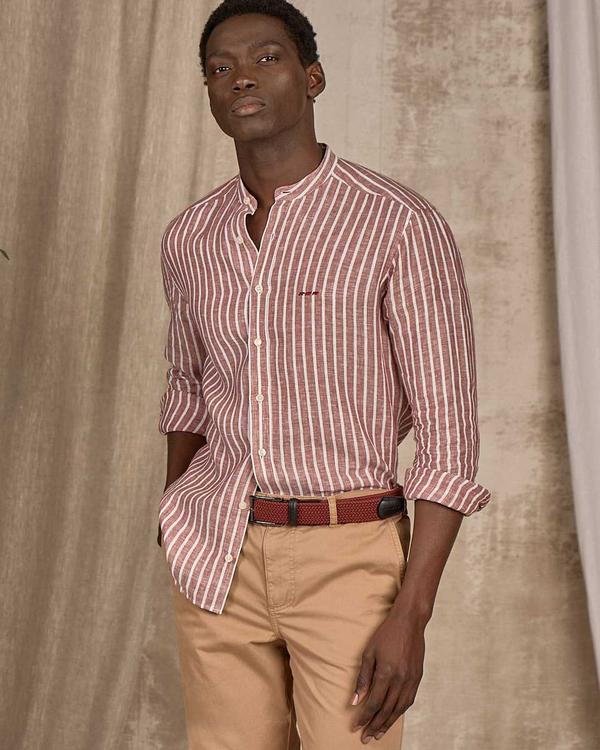 Chemise lin Dalian rouge Chemise lin Dalian rouge