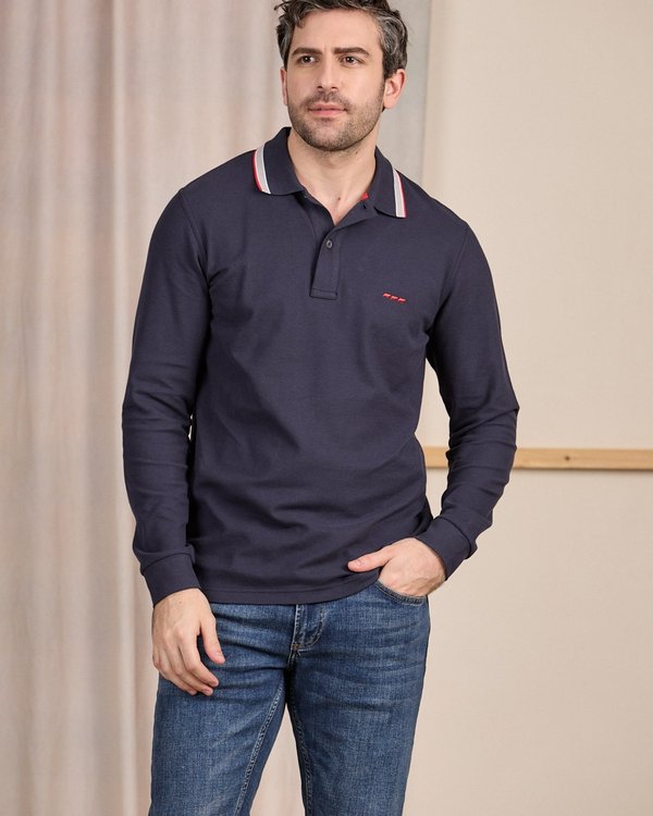 Polo détail col bleu Polo détail col bleu