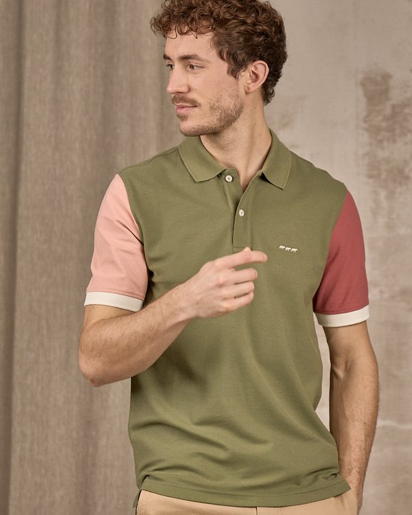 Polo color block vert Polo color block vert