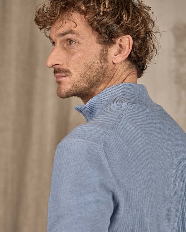 Cardigan zippé bleu Cardigan zippé bleu