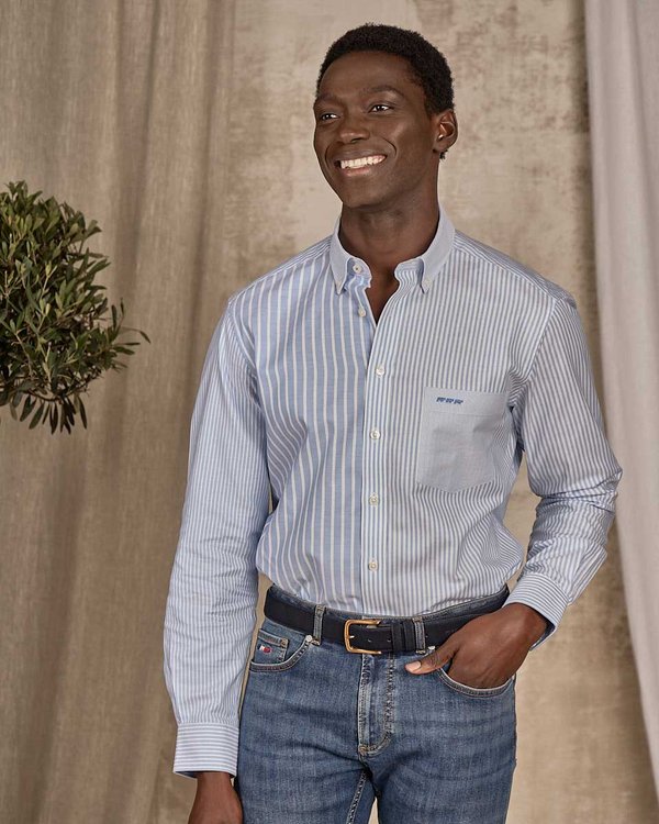 Chemise fantaisie rayée bleu Chemise fantaisie rayée bleu