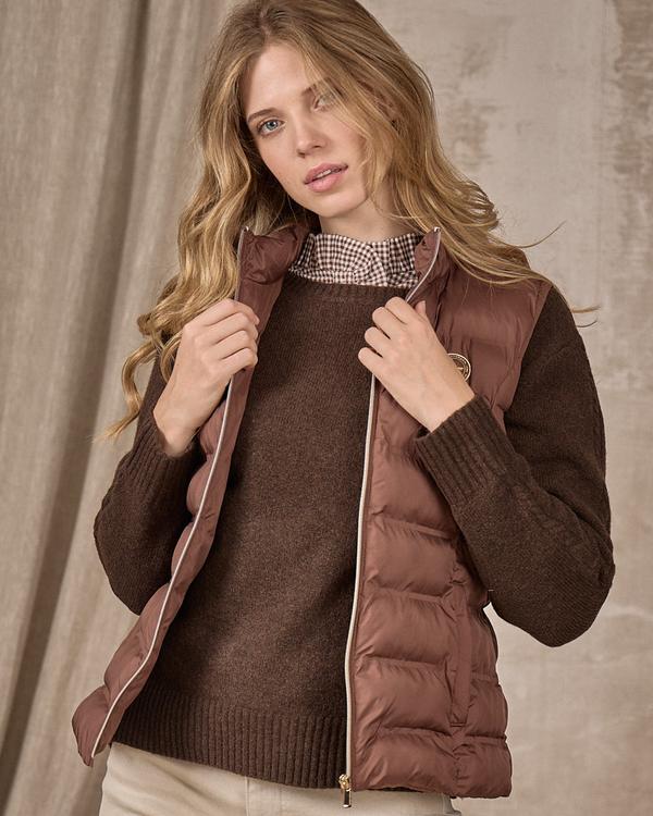 Doudoune sans manches beige
