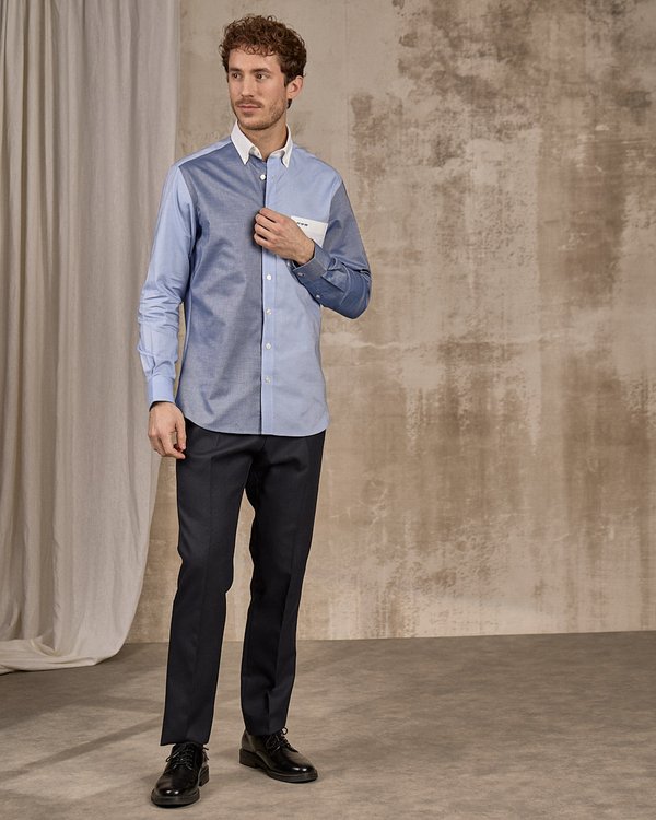 Chemise manches longues bleu Chemise manches longues bleu