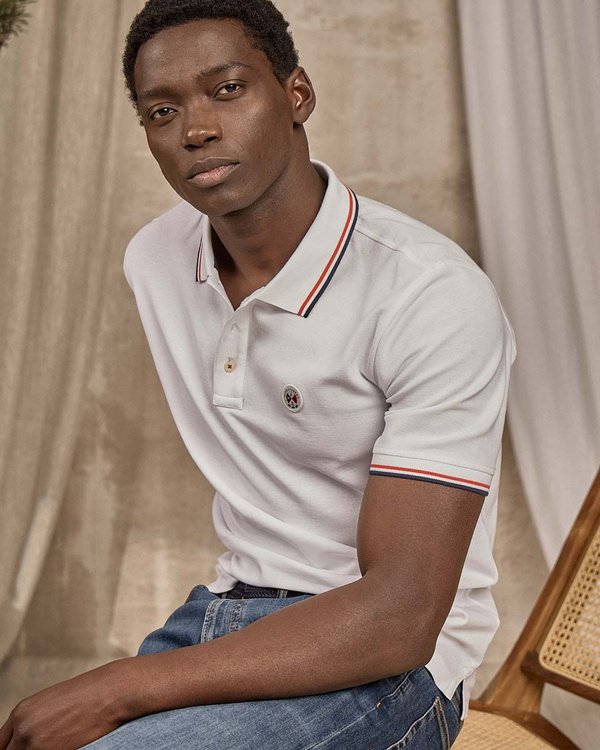 Polo manches longues blanc Polo manches longues blanc