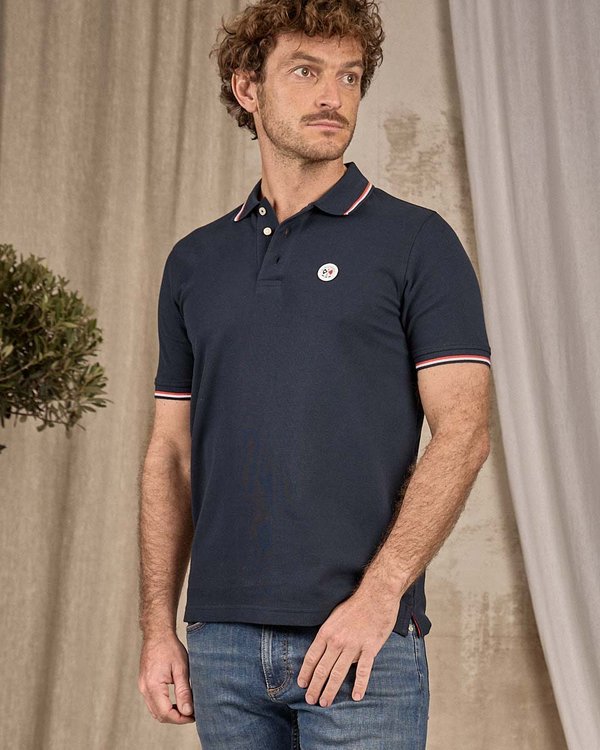 Polo manches longues bleu Polo manches longues bleu