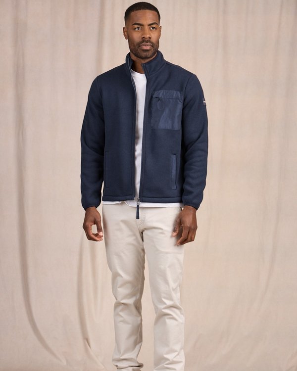 Blouson Polaire à poche bleu Blouson Polaire à poche bleu