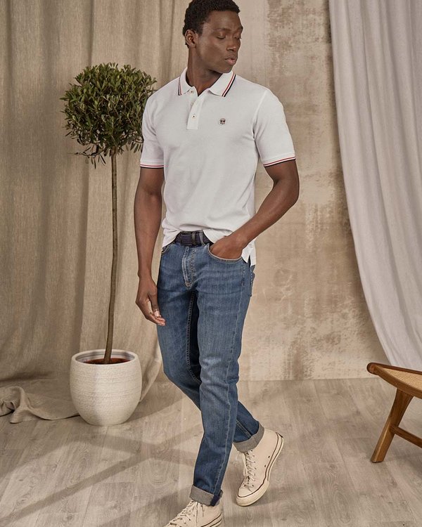 Polo manches longues blanc Polo manches longues blanc