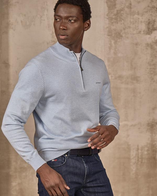 Pull col camionneur bleu Pull col camionneur bleu