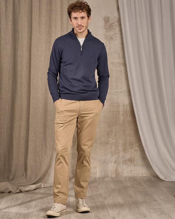 Pull col camionneur bleu