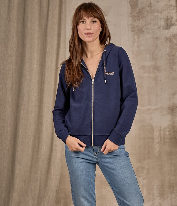 Sweat zippé bleu Sweat zippé bleu