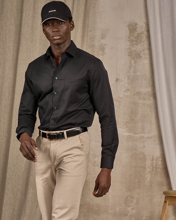 Chemise unie noir Chemise unie noir