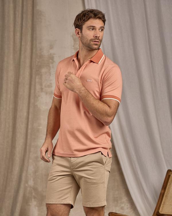 Polo chiné rose