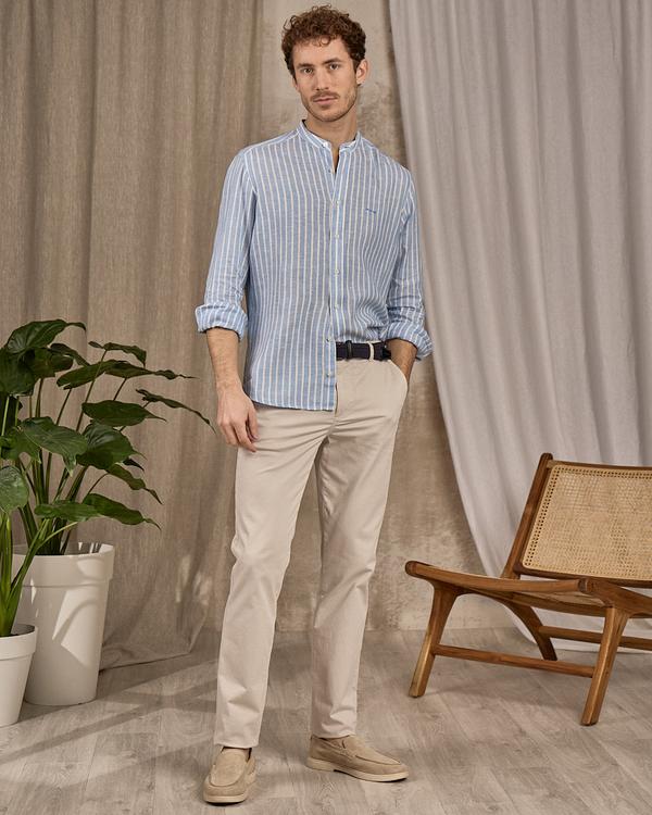 Chemise lin Dalian bleu Chemise lin Dalian bleu