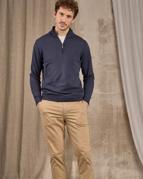 Pull col camionneur bleu