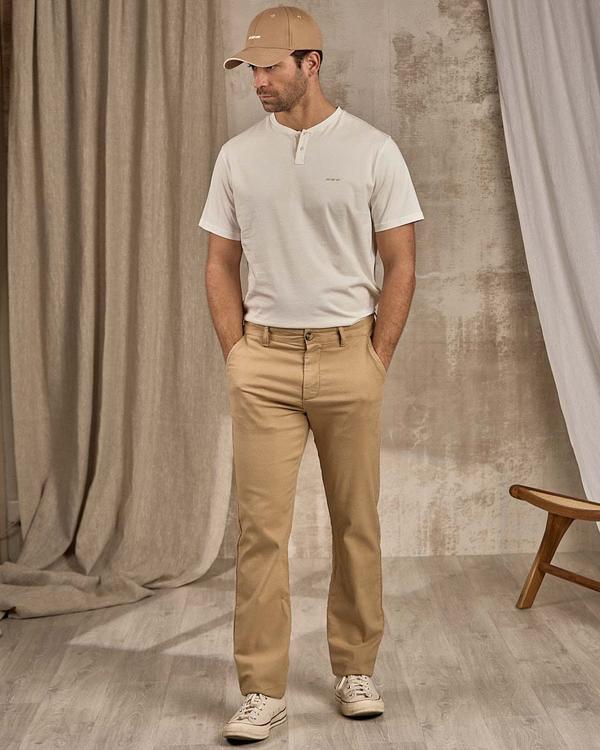 Chino coton et lin beige Chino coton et lin beige