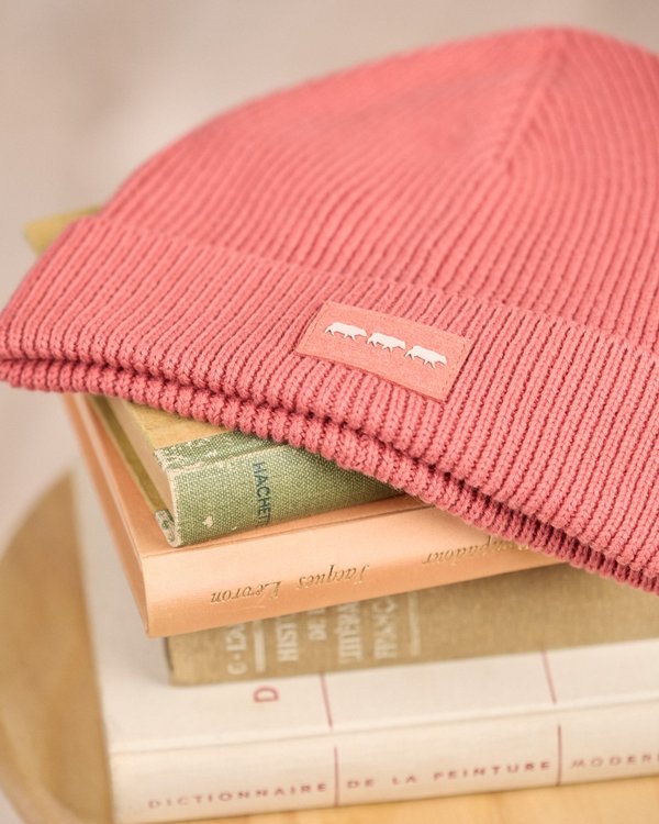 Bonnet en tricot rose Bonnet en tricot rose
