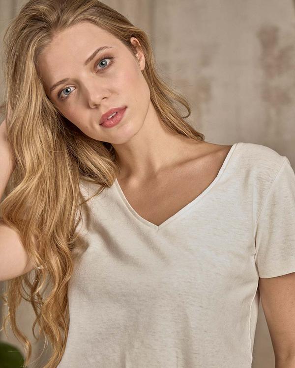 T-shirt col V blanc T-shirt col V blanc
