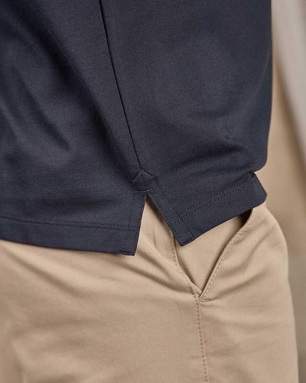 Polo sans bouton bleu Polo sans bouton bleu