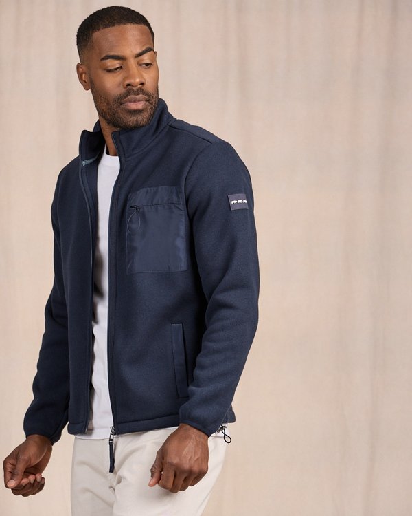 Blouson Polaire à poche bleu Blouson Polaire à poche bleu