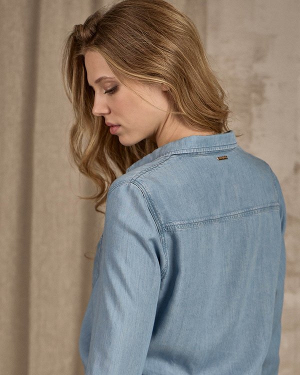 Chemise denim bleu