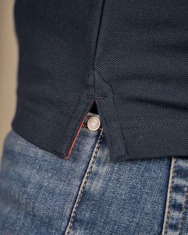 Polo manches longues bleu Polo manches longues bleu