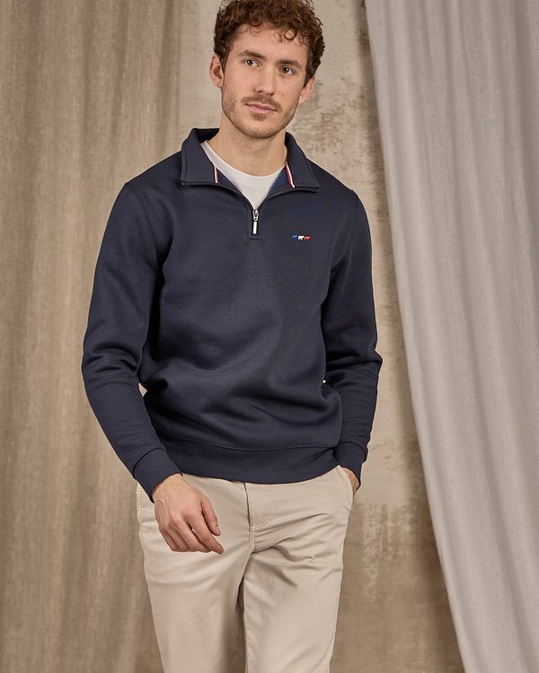 Sweat col camionneur bleu Sweat col camionneur bleu