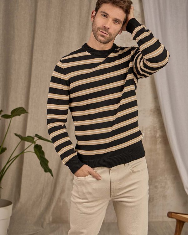 Pull col rond beige Pull col rond beige