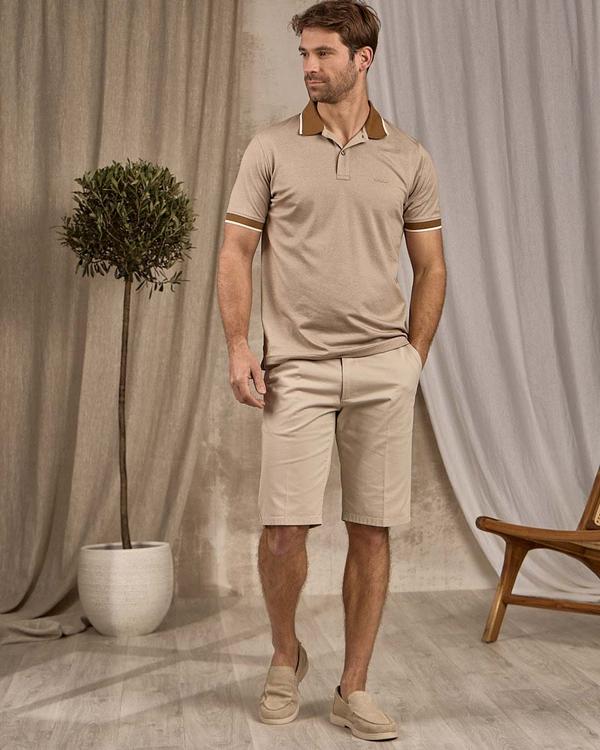 Polo chiné beige Polo chiné beige